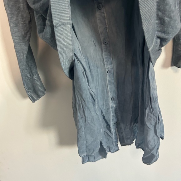 Tribal Women's Heathered Gray Sweatshirt/Blouse - Picture 3 of 5